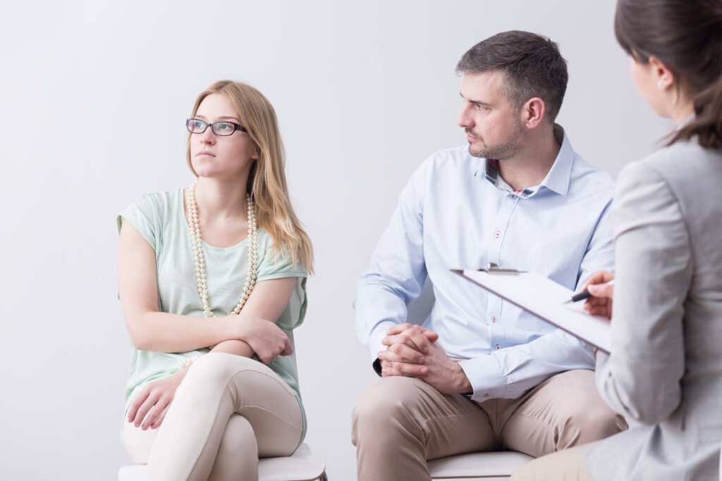 Couples or family counseling conversation