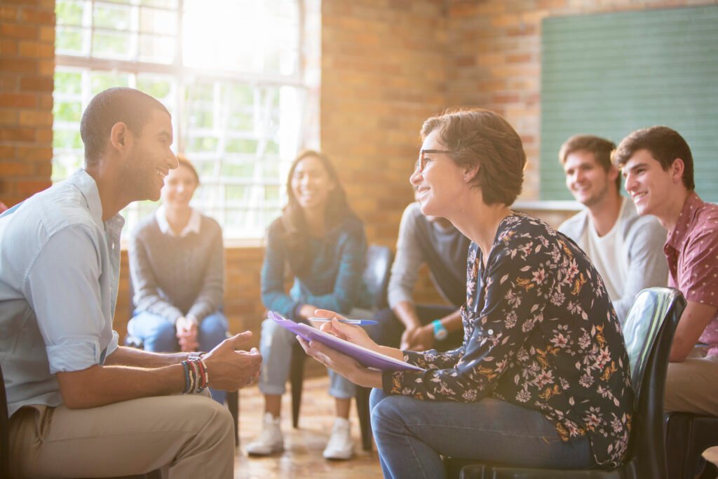 Group counseling discussion used for services and community support sections